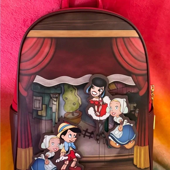 NEW!! Loungefly Mini Backpack Pinocchio NWT Loungefly Disney Pinocchio Outfit Figural Mini Backpack NWT  main image 2